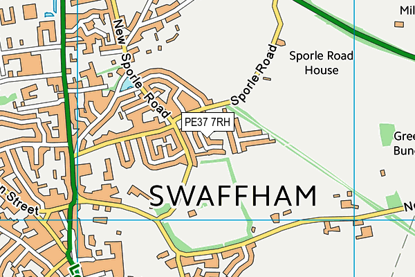 PE37 7RH map - OS VectorMap District (Ordnance Survey) PE37 7RH map - OS VectorMap District (Ordnance Survey)