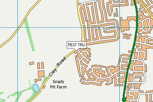 PE37 7RU map - OS VectorMap District (Ordnance Survey) PE37 7RU map - OS VectorMap District (Ordnance Survey)