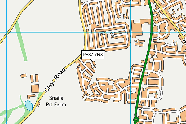 PE37 7RX map - OS VectorMap District (Ordnance Survey) PE37 7RX map - OS VectorMap District (Ordnance Survey)