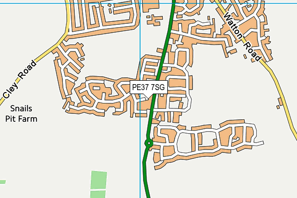 PE37 7SG map - OS VectorMap District (Ordnance Survey) PE37 7SG map - OS VectorMap District (Ordnance Survey)
