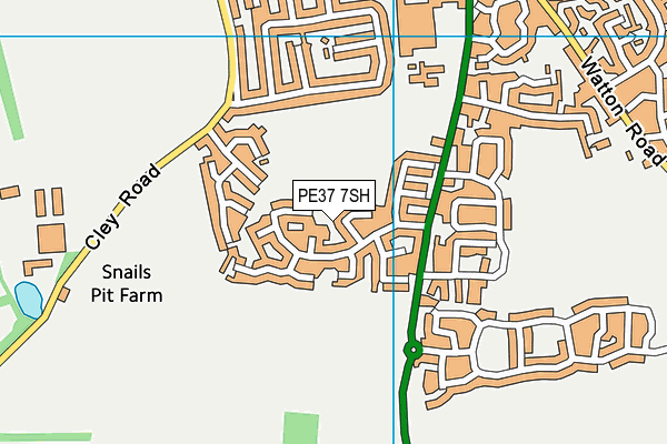 PE37 7SH map - OS VectorMap District (Ordnance Survey) PE37 7SH map - OS VectorMap District (Ordnance Survey)