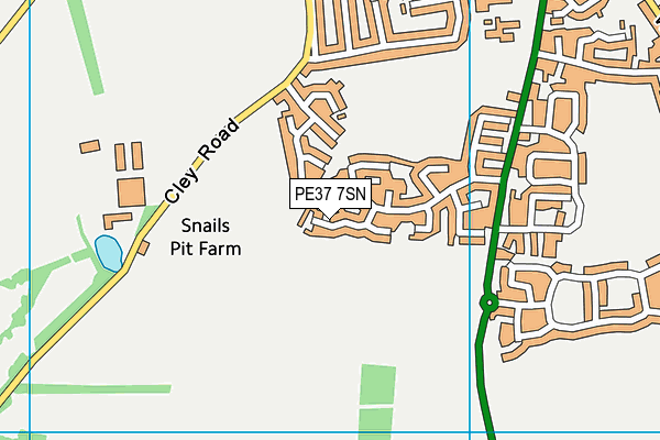 PE37 7SN map - OS VectorMap District (Ordnance Survey) PE37 7SN map - OS VectorMap District (Ordnance Survey)