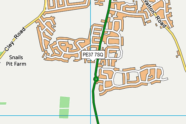 PE37 7SQ map - OS VectorMap District (Ordnance Survey) PE37 7SQ map - OS VectorMap District (Ordnance Survey)