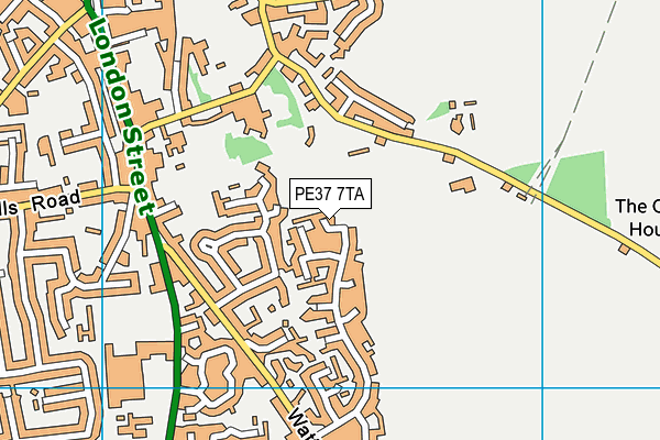 PE37 7TA map - OS VectorMap District (Ordnance Survey) PE37 7TA map - OS VectorMap District (Ordnance Survey)