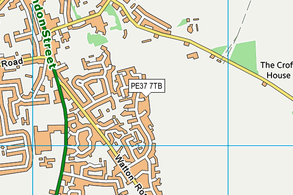 PE37 7TB map - OS VectorMap District (Ordnance Survey) PE37 7TB map - OS VectorMap District (Ordnance Survey)