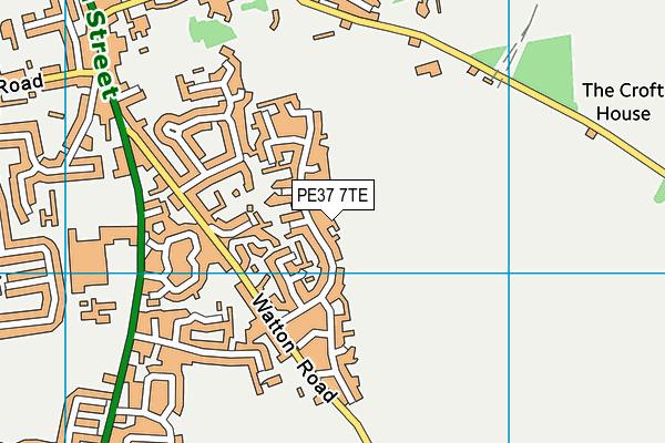 PE37 7TE map - OS VectorMap District (Ordnance Survey) PE37 7TE map - OS VectorMap District (Ordnance Survey)