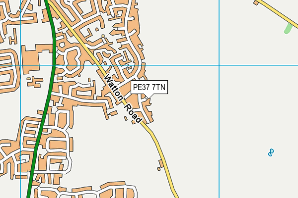 PE37 7TN map - OS VectorMap District (Ordnance Survey) PE37 7TN map - OS VectorMap District (Ordnance Survey)