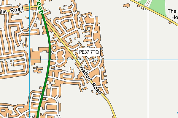 PE37 7TQ map - OS VectorMap District (Ordnance Survey) PE37 7TQ map - OS VectorMap District (Ordnance Survey)