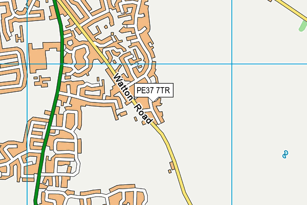 PE37 7TR map - OS VectorMap District (Ordnance Survey) PE37 7TR map - OS VectorMap District (Ordnance Survey)