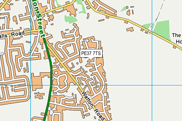 PE37 7TS map - OS VectorMap District (Ordnance Survey) PE37 7TS map - OS VectorMap District (Ordnance Survey)