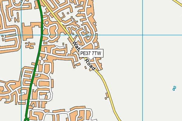 PE37 7TW map - OS VectorMap District (Ordnance Survey) PE37 7TW map - OS VectorMap District (Ordnance Survey)