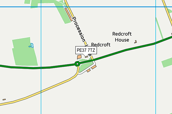 PE37 7TZ map - OS VectorMap District (Ordnance Survey) PE37 7TZ map - OS VectorMap District (Ordnance Survey)