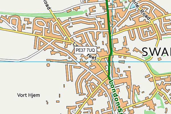 PE37 7UQ map - OS VectorMap District (Ordnance Survey) PE37 7UQ map - OS VectorMap District (Ordnance Survey)
