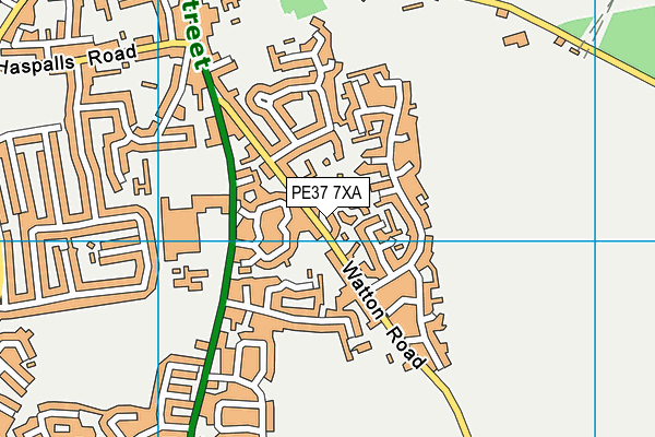 PE37 7XA map - OS VectorMap District (Ordnance Survey) PE37 7XA map - OS VectorMap District (Ordnance Survey)