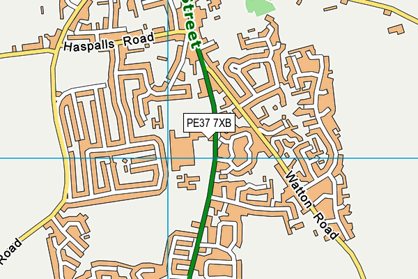 PE37 7XB map - OS VectorMap District (Ordnance Survey) PE37 7XB map - OS VectorMap District (Ordnance Survey)