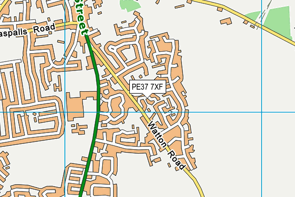 PE37 7XF map - OS VectorMap District (Ordnance Survey) PE37 7XF map - OS VectorMap District (Ordnance Survey)