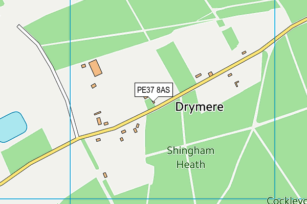 PE37 8AS map - OS VectorMap District (Ordnance Survey) PE37 8AS map - OS VectorMap District (Ordnance Survey)