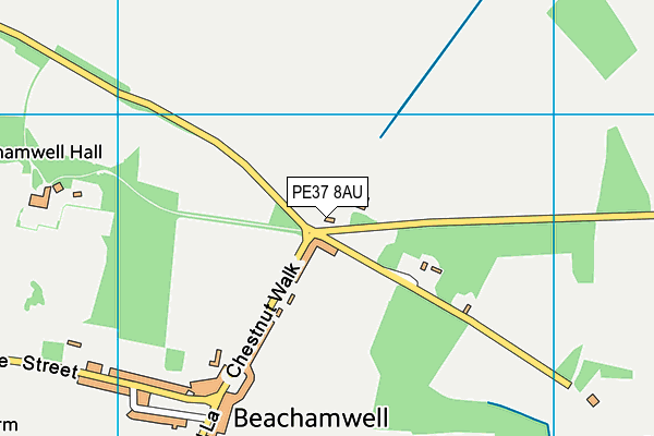 PE37 8AU map - OS VectorMap District (Ordnance Survey) PE37 8AU map - OS VectorMap District (Ordnance Survey)