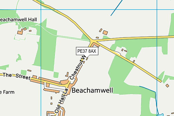 PE37 8AX map - OS VectorMap District (Ordnance Survey)