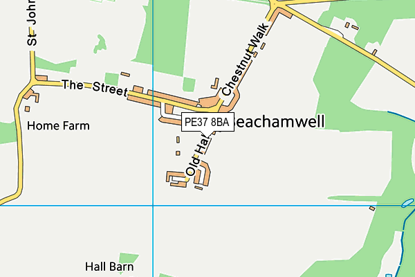 PE37 8BA map - OS VectorMap District (Ordnance Survey) PE37 8BA map - OS VectorMap District (Ordnance Survey)