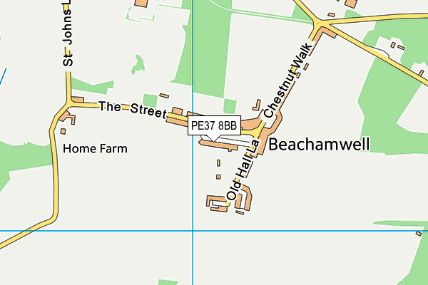 PE37 8BB map - OS VectorMap District (Ordnance Survey) PE37 8BB map - OS VectorMap District (Ordnance Survey)