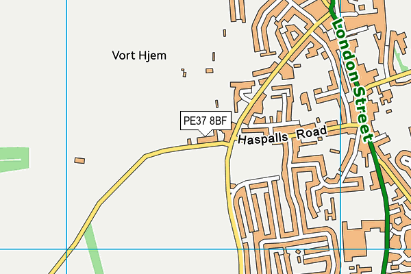 PE37 8BF map - OS VectorMap District (Ordnance Survey) PE37 8BF map - OS VectorMap District (Ordnance Survey)