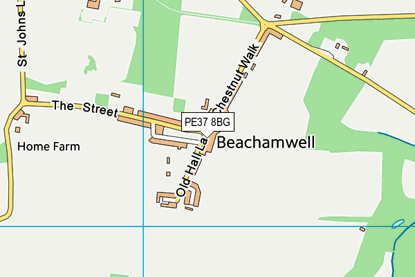 PE37 8BG map - OS VectorMap District (Ordnance Survey) PE37 8BG map - OS VectorMap District (Ordnance Survey)