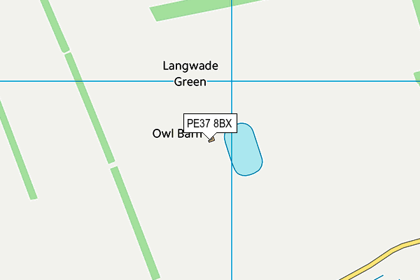 PE37 8BX map - OS VectorMap District (Ordnance Survey) PE37 8BX map - OS VectorMap District (Ordnance Survey)