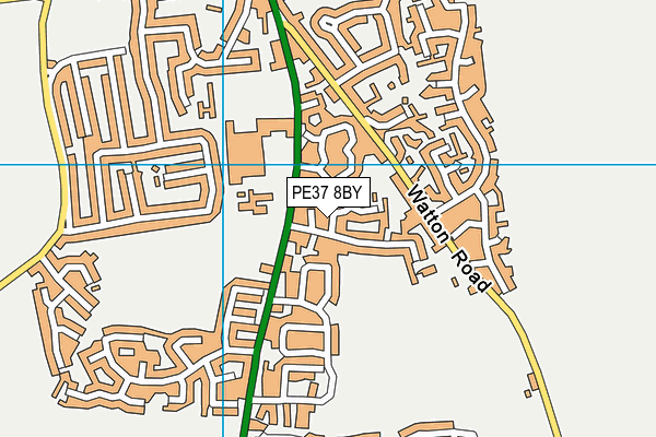PE37 8BY map - OS VectorMap District (Ordnance Survey) PE37 8BY map - OS VectorMap District (Ordnance Survey)