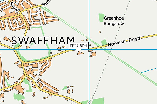 PE37 8DH map - OS VectorMap District (Ordnance Survey) PE37 8DH map - OS VectorMap District (Ordnance Survey)