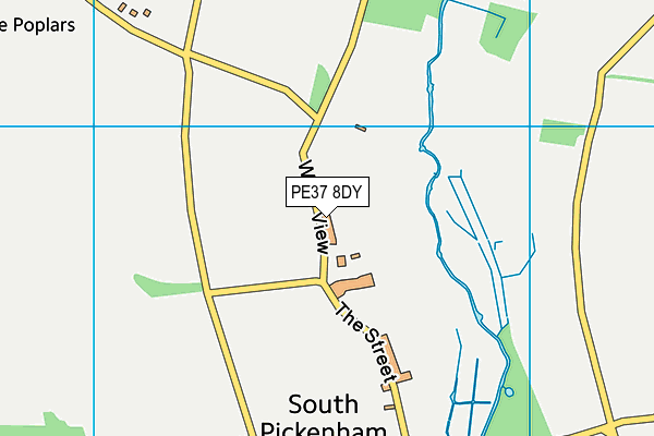 PE37 8DY map - OS VectorMap District (Ordnance Survey) PE37 8DY map - OS VectorMap District (Ordnance Survey)