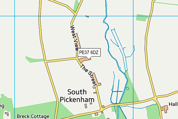 PE37 8DZ map - OS VectorMap District (Ordnance Survey) PE37 8DZ map - OS VectorMap District (Ordnance Survey)