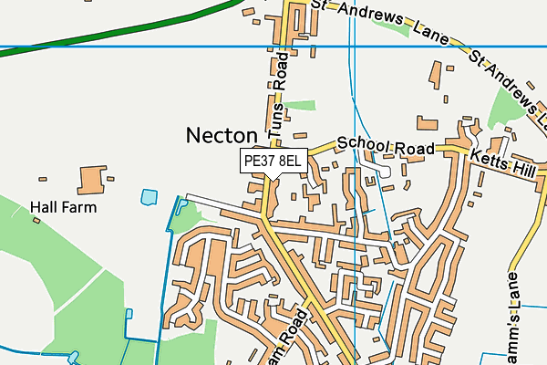 PE37 8EL map - OS VectorMap District (Ordnance Survey) PE37 8EL map - OS VectorMap District (Ordnance Survey)