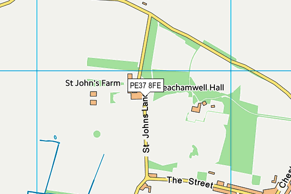 PE37 8FE map - OS VectorMap District (Ordnance Survey) PE37 8FE map - OS VectorMap District (Ordnance Survey)