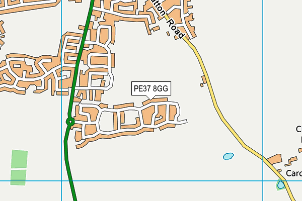 PE37 8GG map - OS VectorMap District (Ordnance Survey) PE37 8GG map - OS VectorMap District (Ordnance Survey)