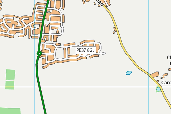 PE37 8GJ map - OS VectorMap District (Ordnance Survey) PE37 8GJ map - OS VectorMap District (Ordnance Survey)
