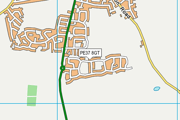 PE37 8GT map - OS VectorMap District (Ordnance Survey) PE37 8GT map - OS VectorMap District (Ordnance Survey)