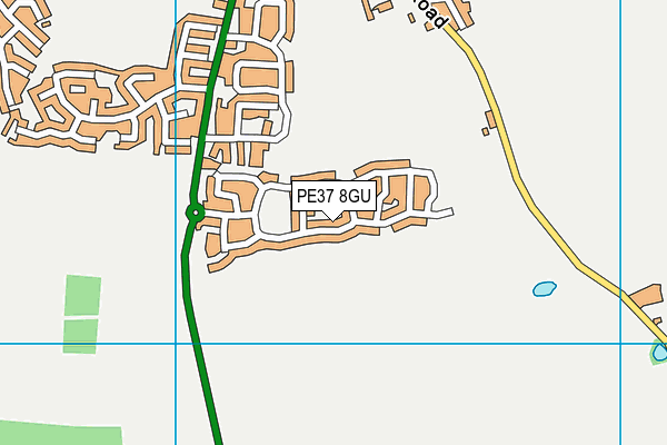 PE37 8GU map - OS VectorMap District (Ordnance Survey) PE37 8GU map - OS VectorMap District (Ordnance Survey)