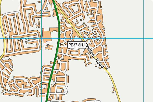 PE37 8HJ map - OS VectorMap District (Ordnance Survey) PE37 8HJ map - OS VectorMap District (Ordnance Survey)