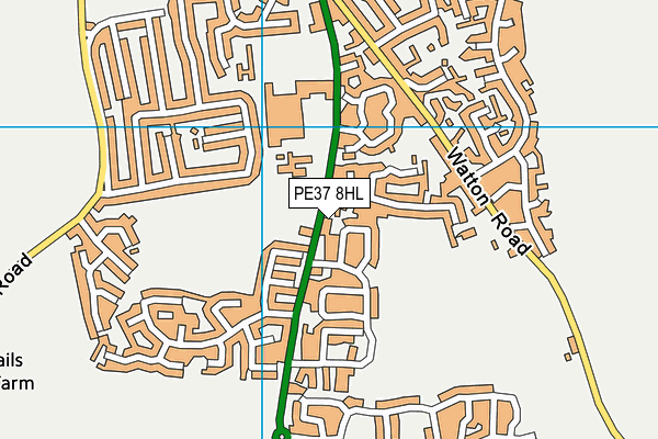 PE37 8HL map - OS VectorMap District (Ordnance Survey) PE37 8HL map - OS VectorMap District (Ordnance Survey)