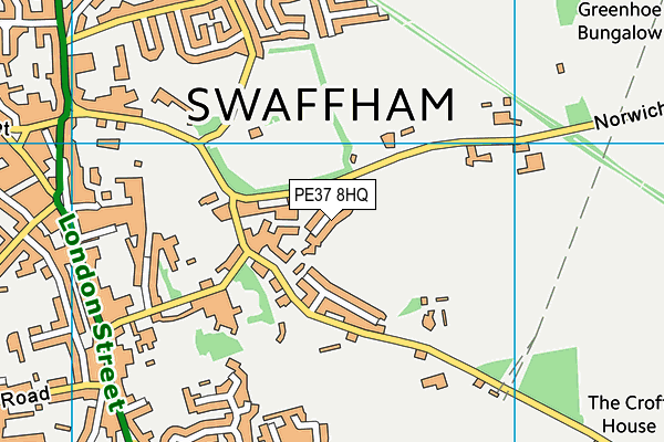 PE37 8HQ map - OS VectorMap District (Ordnance Survey) PE37 8HQ map - OS VectorMap District (Ordnance Survey)