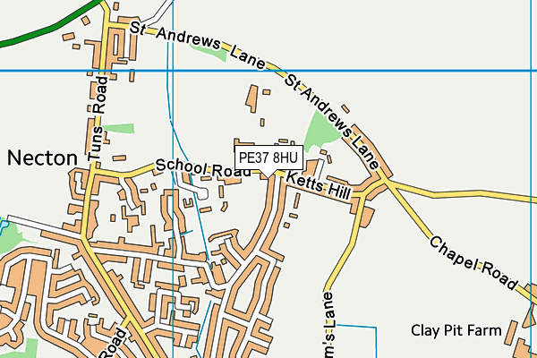 PE37 8HU map - OS VectorMap District (Ordnance Survey) PE37 8HU map - OS VectorMap District (Ordnance Survey)