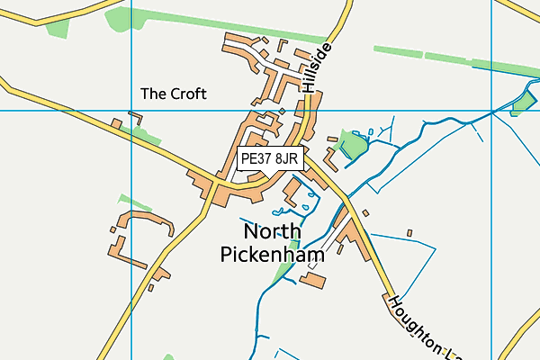 PE37 8JR map - OS VectorMap District (Ordnance Survey) PE37 8JR map - OS VectorMap District (Ordnance Survey)