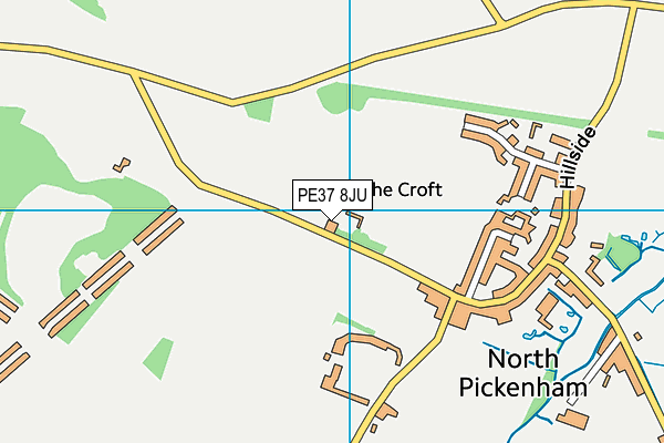 PE37 8JU map - OS VectorMap District (Ordnance Survey) PE37 8JU map - OS VectorMap District (Ordnance Survey)