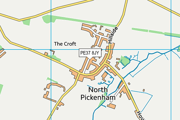 PE37 8JY map - OS VectorMap District (Ordnance Survey) PE37 8JY map - OS VectorMap District (Ordnance Survey)