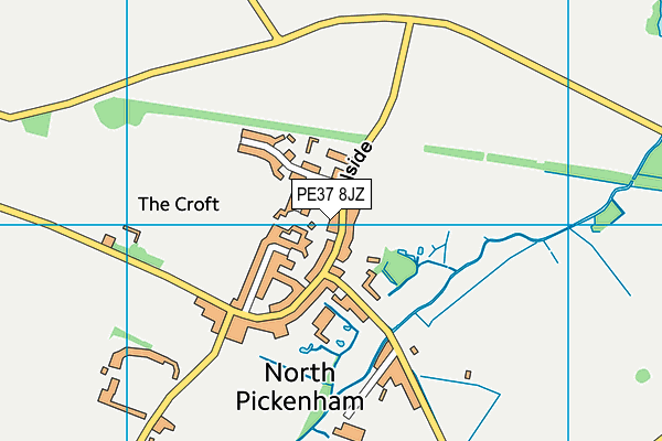 PE37 8JZ map - OS VectorMap District (Ordnance Survey) PE37 8JZ map - OS VectorMap District (Ordnance Survey)