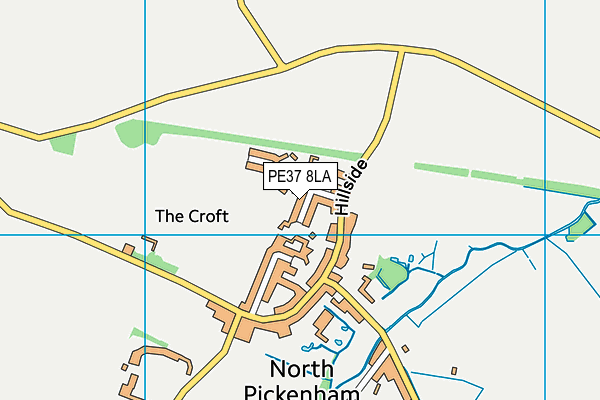 PE37 8LA map - OS VectorMap District (Ordnance Survey) PE37 8LA map - OS VectorMap District (Ordnance Survey)