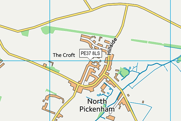 PE37 8LS map - OS VectorMap District (Ordnance Survey) PE37 8LS map - OS VectorMap District (Ordnance Survey)