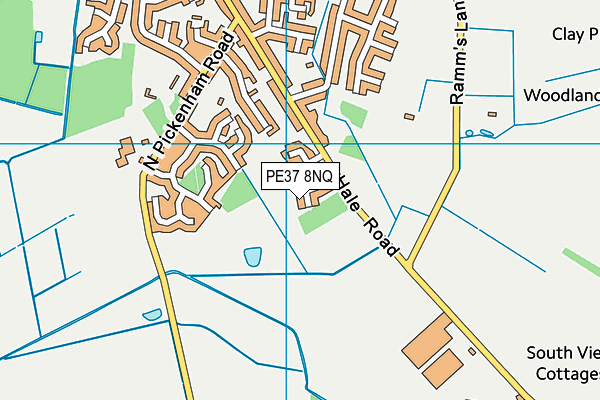 PE37 8NQ map - OS VectorMap District (Ordnance Survey) PE37 8NQ map - OS VectorMap District (Ordnance Survey)