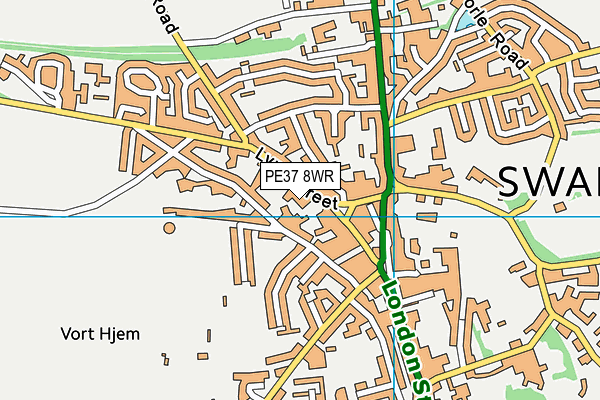 PE37 8WR map - OS VectorMap District (Ordnance Survey) PE37 8WR map - OS VectorMap District (Ordnance Survey)